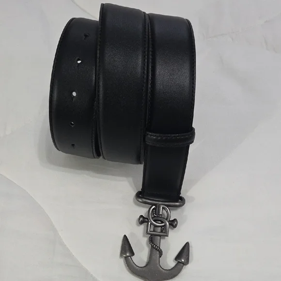 Dolce & Gabbana Black Anchor Buckle Belt - Picture 3 of 14